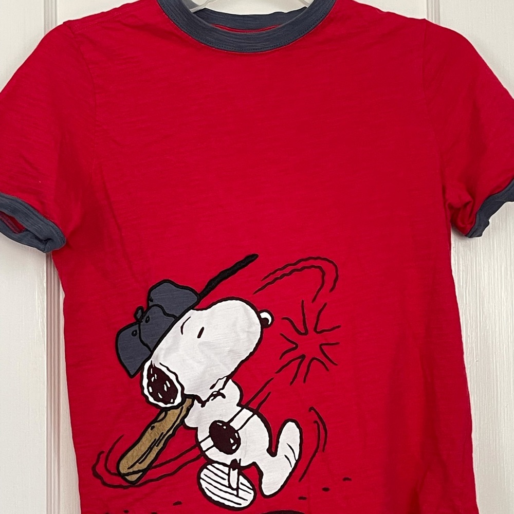 Hanna Andersson Size 140 Snoopy Baseball T-shirt